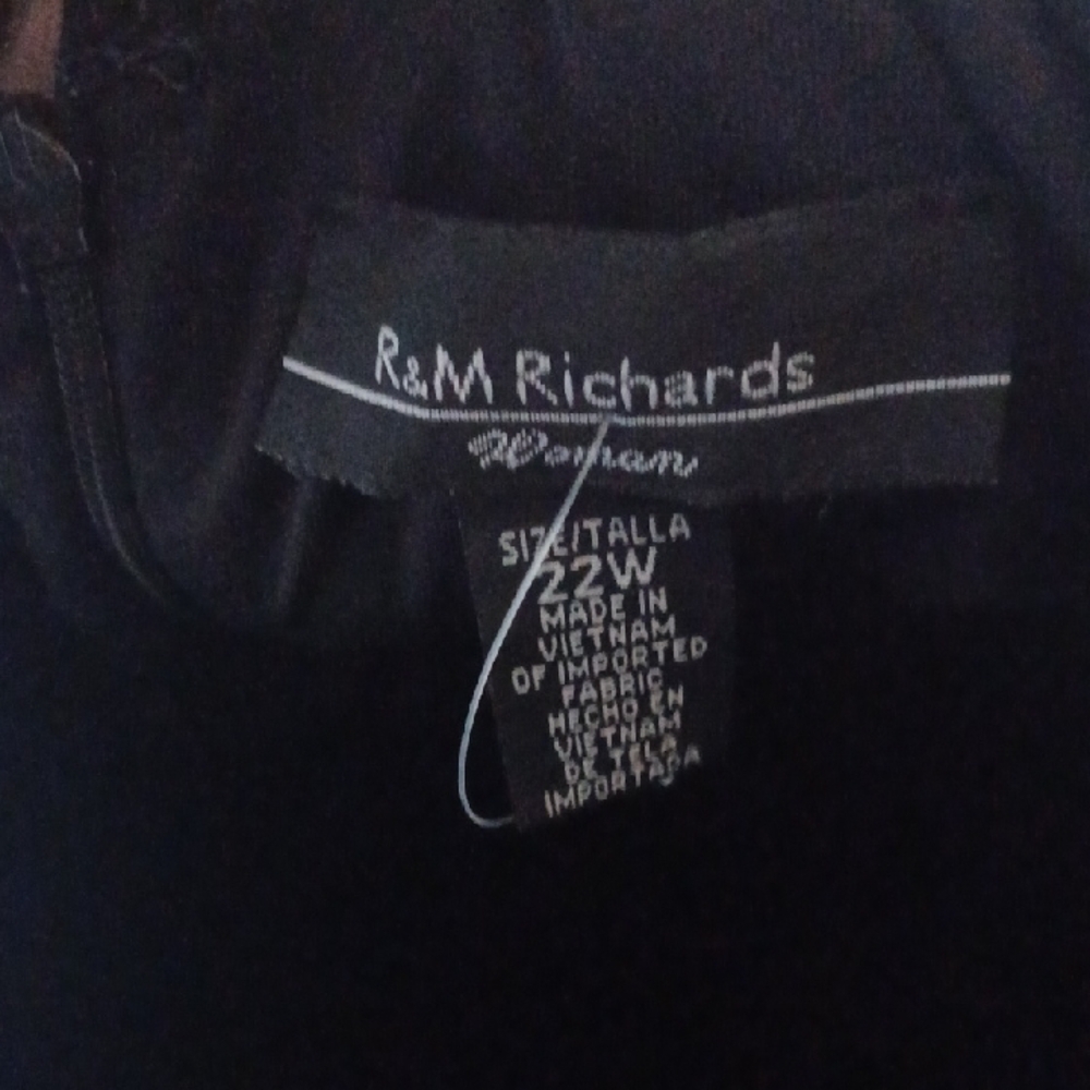 R&M Richards Black One Shoulder Jumpsuit, 22W - Picture 3 of 9